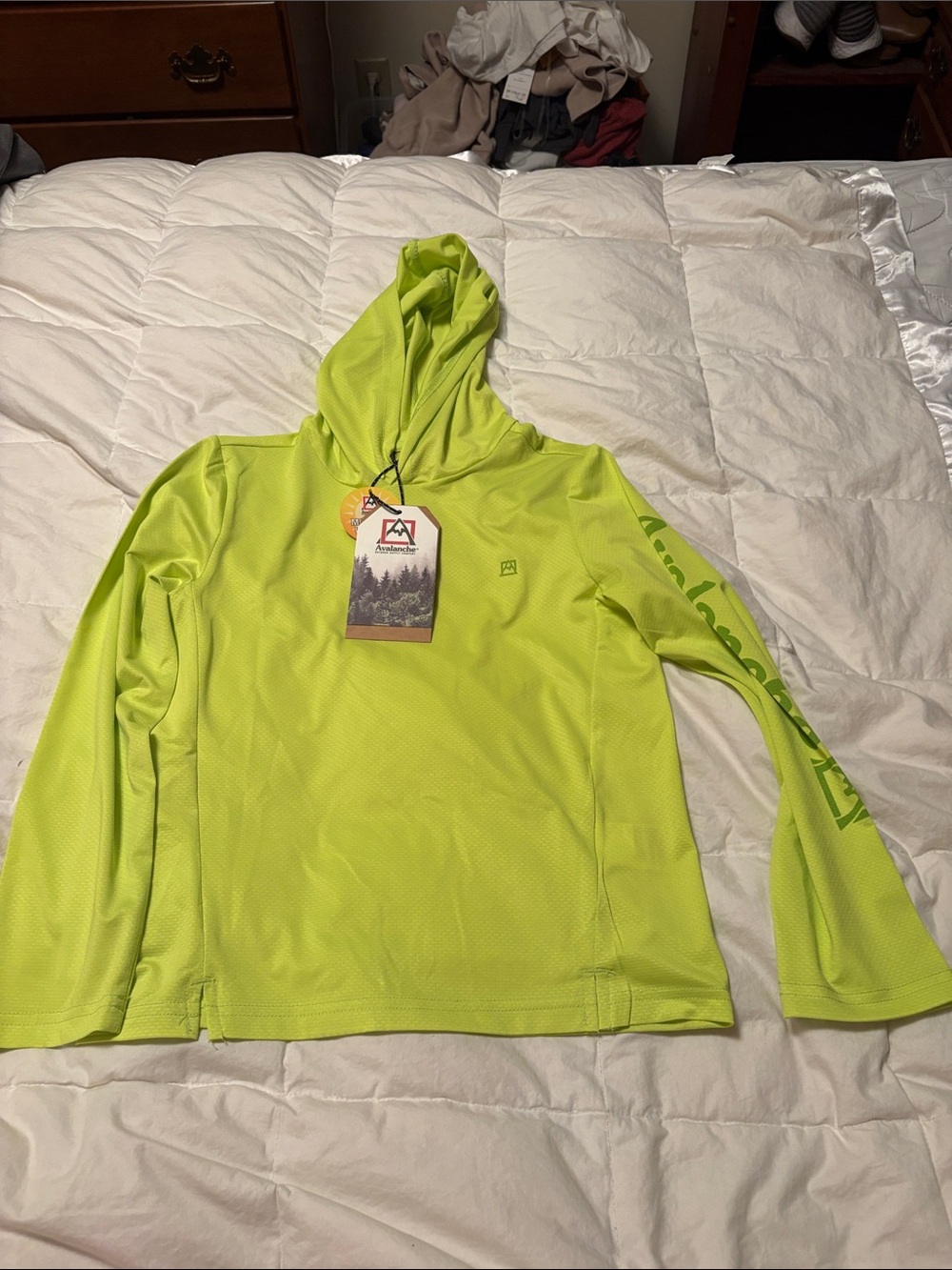 Avalanche Neon Lime Hooded Performance Pullover